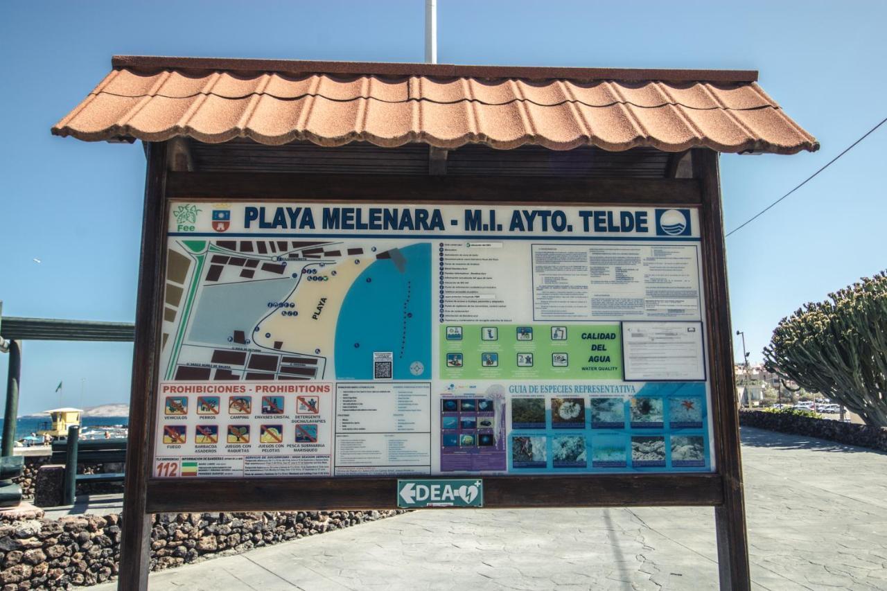 Melenara Beach Avenue Apt Shared Terrace Bagian luar foto